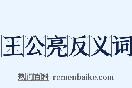 王公亮反义词是什么意思的图片